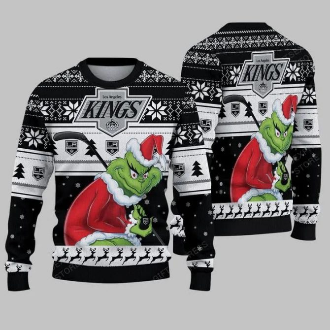 Los Angeles Kings Grinch Stolen Ugly Christmas Sweater, NHL Christmas Sweater