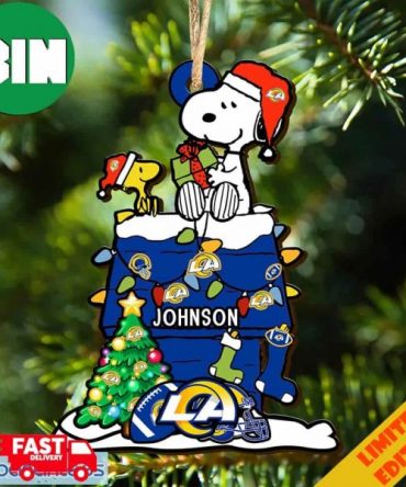 Los Angeles Rams NFL Snoopy Ornament Personalized Christmas For Fans Gift 2023 Holidays