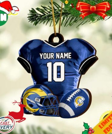 Los Angeles Rams NFL Sport Ornament Custom Name And Number 2023 Christmas Tree Decorations