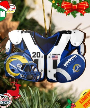 Los Angeles Rams NFL Sport Ornament Custom Your Name And Number 2023 Christmas Tree Decorations