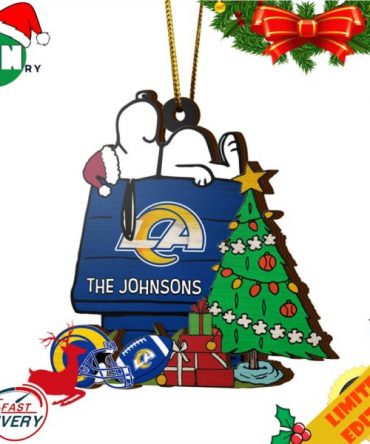 Los Angeles Rams Snoopy NFL Sport Ornament Custom Name