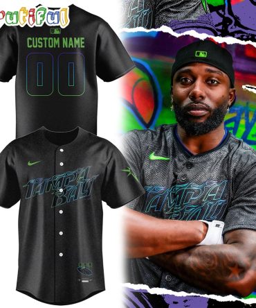 MLB Tampa Bay Rays Charcoal 2024 City Connect Baseball Jersey