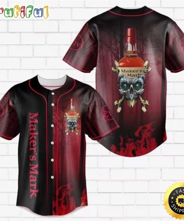 Maker's Mark Whiskey Baseball Jersey