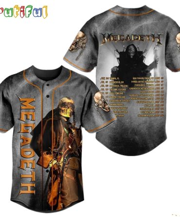 Megadeth Rock Band Tour 2024 Schedule Jersey Shirt