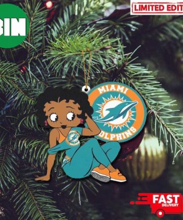Miami Dolphins x Betty Boop Christmas 2023 Tree Decorations Ornament