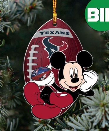 Mickey Mouse Disney x NFL Houston Texans Xmas Gift For Fans Christmas Tree Decorations Ornament