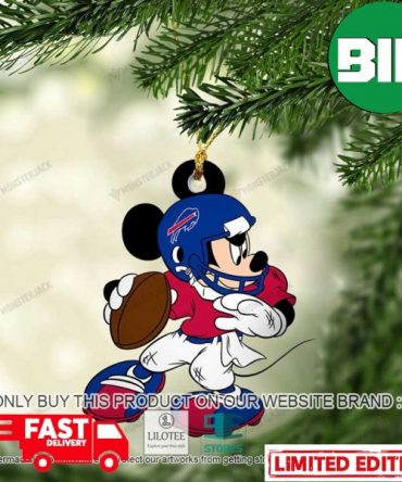 Mickey Mouse NFL Buffalo Bills Christmas Xmas Gift Tree Decorations Ornament