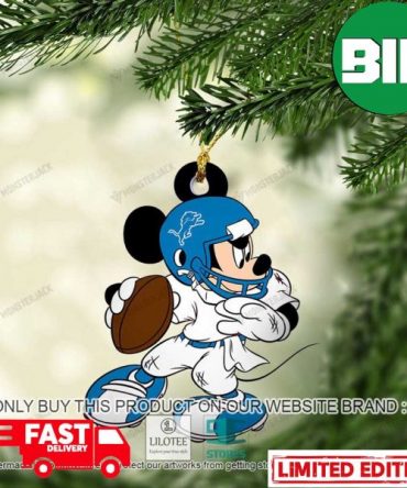 Mickey Mouse NFL Detroit Lions Christmas Decorations Unique Gift Ornament