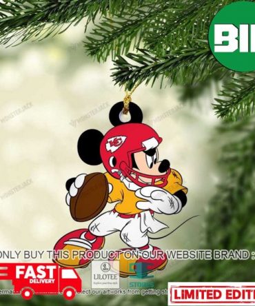 Mickey Mouse NFL Kansas City Chiefs Christmas Tree Decorations Ornament