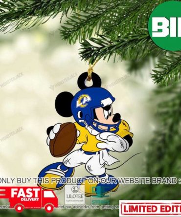 Mickey Mouse NFL Los Angeles Rams Christmas Tree Decorations Ornament