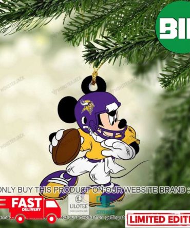 Mickey Mouse NFL Minnesota Vikings Christmas Gift For Fans Best Unique Gift Ornament