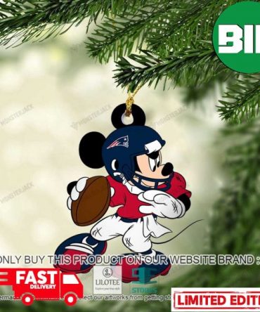 Mickey Mouse NFL New England Patriots Best Gift For Christmas Ornament