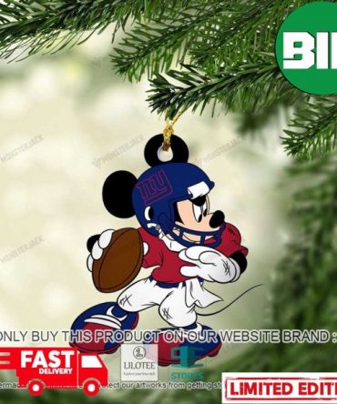 Mickey Mouse NFL New York Giants Christmas For Fans Gift Xmas Tree Decorations Ornament