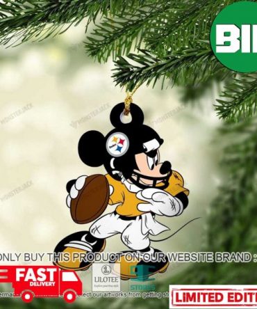 Mickey Mouse NFL Pittsburgh Steelers Christmas Gift For Fans Ornament