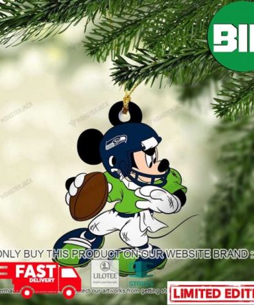 Mickey Mouse NFL Seattle Seahawks Christmas Tree Decorations For Fans Ornament