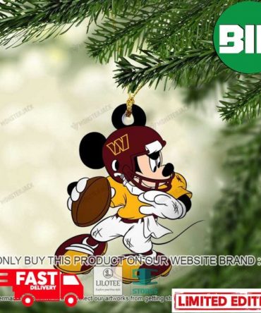 Mickey Mouse NFL Washington Football Team Christmas Gift For Fans Ornament