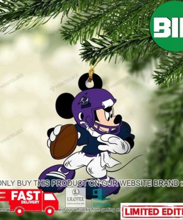 Mickey Mouse NRL Melbourne Storm Christmas Tree Gift For Fans Ornament