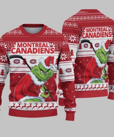 Montreal Canadiens Grinch Stolen Ugly Christmas Sweater, NHL Christmas Sweater