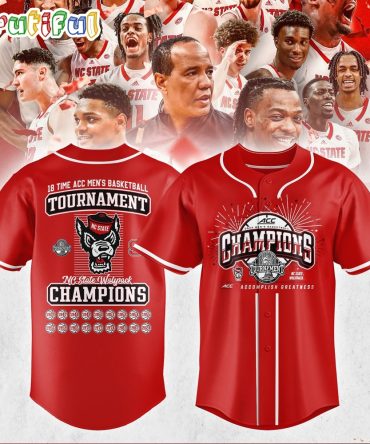NC State Wolfpack 2024 ACC Men's Basketball Conference Tournament Champions Jersey Shirt