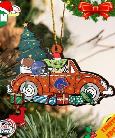 NCAA Boise State Broncos And Baby Yoda Christmas Ornament 2023 Christmas Tree Decorations