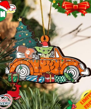 NCAA Clemson Tigers And Baby Yoda Christmas Ornament 2023 Christmas Tree Decorations