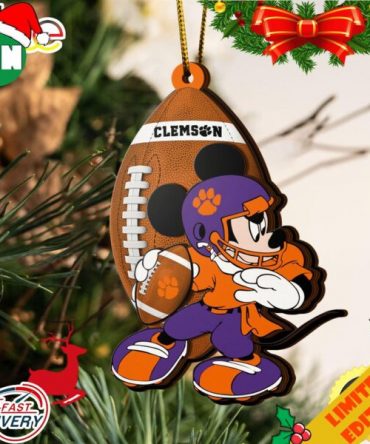 NCAA Clemson Tigers Mickey Mouse Christmas Ornament 2023 Christmas Tree Decorations