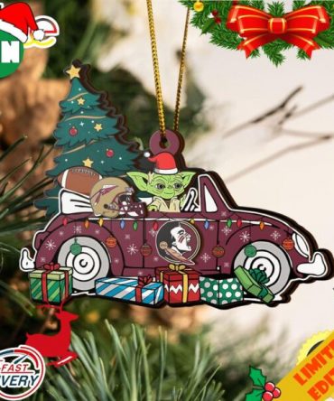 NCAA Florida State Seminoles And Baby Yoda Christmas Ornament 2023 Christmas Tree Decorations