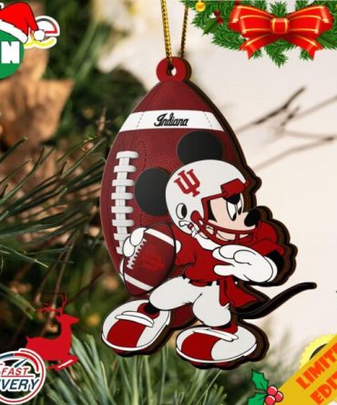 NCAA Indiana Hoosiers Mickey Mouse Christmas Ornament 2023 Christmas Tree Decorations