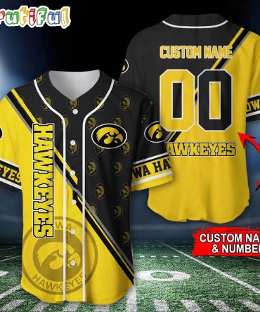 NCAA Iowa Hawkeyes Baseball Jersey, Custom Sport Jersey Shirt