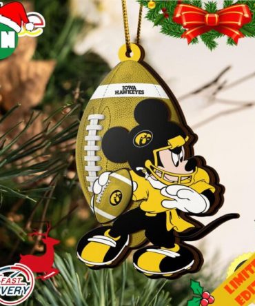 NCAA Iowa Hawkeyes Mickey Mouse Christmas Ornament 2023 Christmas Tree Decorations