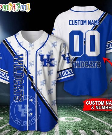 NCAA Kentucky Wildcats Baseball Jersey, Custom Sport Jersey Shirt