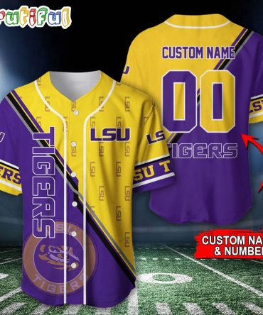 NCAA LSU Tigers Baseball Jersey, Custom Sport Jersey Shirt
