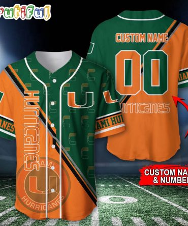 NCAA Miami Hurricanes Baseball Jersey, Custom Sport Jersey Shirt
