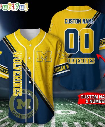 NCAA Michigan Wolverines Baseball Jersey, Custom Sport Jersey Shirt