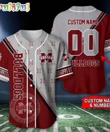 NCAA Mississippi State Bulldogs Baseball Jersey, Custom Sport Jersey Shirt