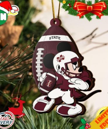 NCAA Mississippi State Bulldogs Mickey Mouse Christmas Ornament 2023 Christmas Tree Decorations