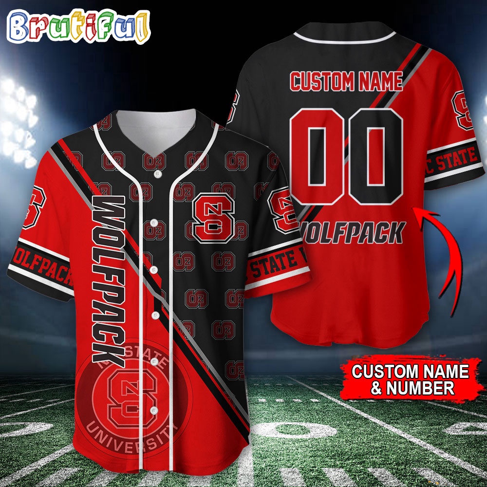NCAA NC State Wolfpack Baseball Jersey, Custom Sport Jersey Shirt
