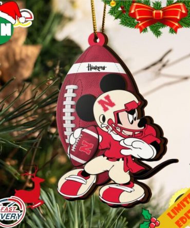 NCAA Nebraska Cornhuskers Mickey Mouse Christmas Ornament 2023 Christmas Tree Decorations