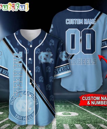 NCAA North Carolina Tar Heels Baseball Jersey, Custom Sport Jersey Shirt