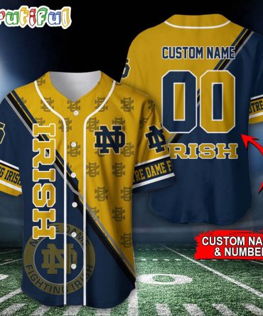 NCAA Notre Dame Fighting Irish Baseball Jersey, Custom Sport Jersey Shirt