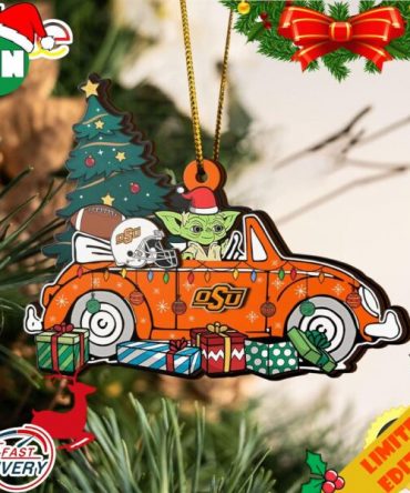 NCAA Oklahoma State Cowboys And Baby Yoda Christmas Ornament 2023 Christmas Tree Decorations