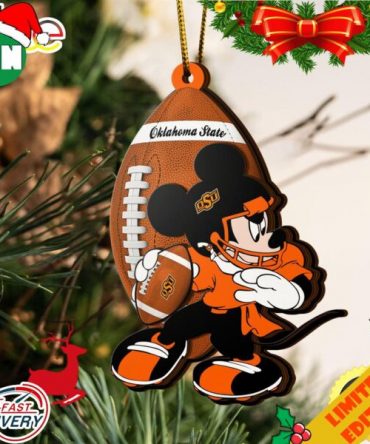 NCAA Oklahoma State Cowboys Mickey Mouse Christmas Ornament 2023 Christmas Tree Decorations