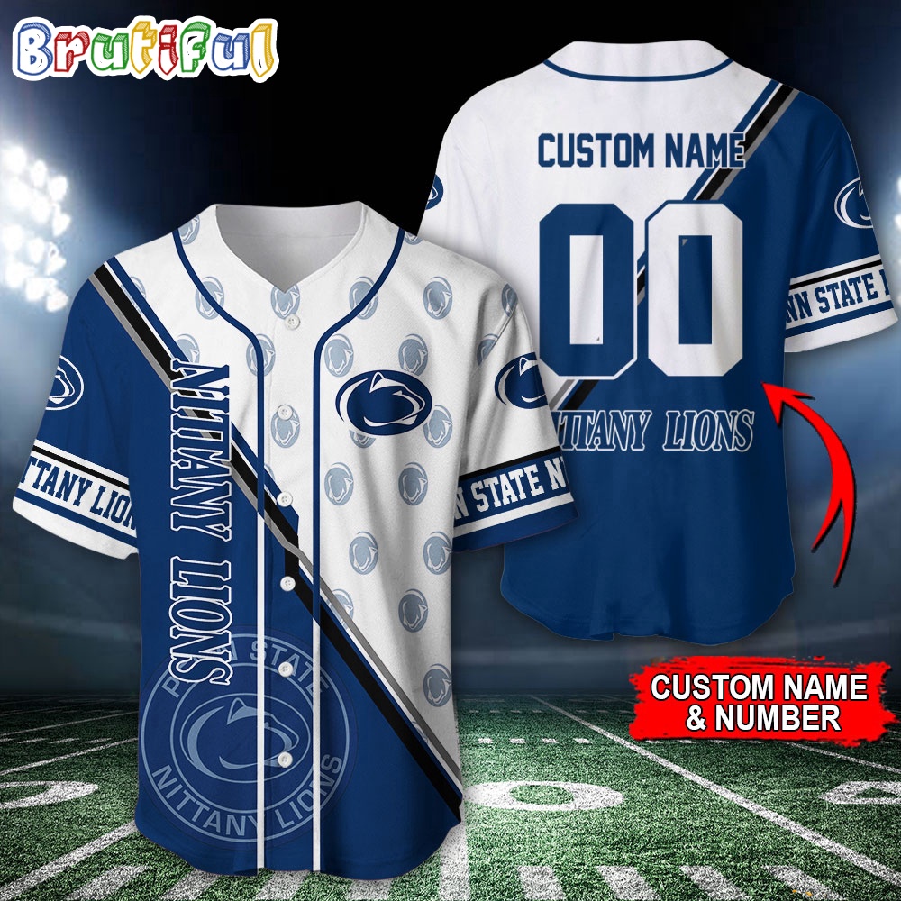 NCAA Penn State Nittany Lions Baseball Jersey, Custom Sport Jersey Shirt
