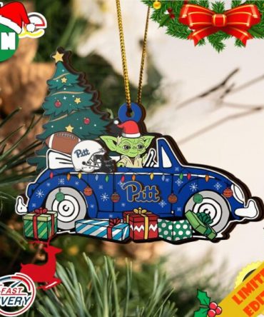 NCAA Pittsburgh Panthers And Baby Yoda Christmas Ornament 2023 Christmas Tree Decorations