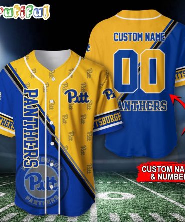 NCAA Pittsburgh Panthers Baseball Jersey, Custom Sport Jersey Shirt