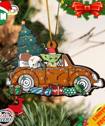 NCAA Texas Longhorns And Baby Yoda Christmas Ornament 2023 Christmas Tree Decorations