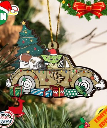 NCAA UCF Knights And Baby Yoda Christmas Ornament 2023 Christmas Tree Decorations