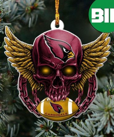 NFL Arizona Cardinals Xmas Christmas Tree Decorations Skull Ornament