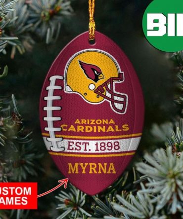 NFL Arizona Cardinals Xmas Football Christmas Tree Decorations Custom Name Ornament