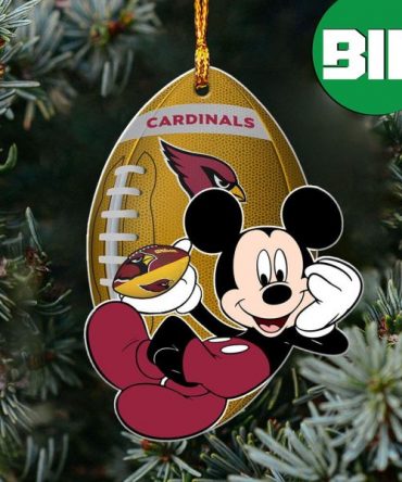 NFL Arizona Cardinals Xmas Mickey Disney Christmas Tree Decorations Ornament